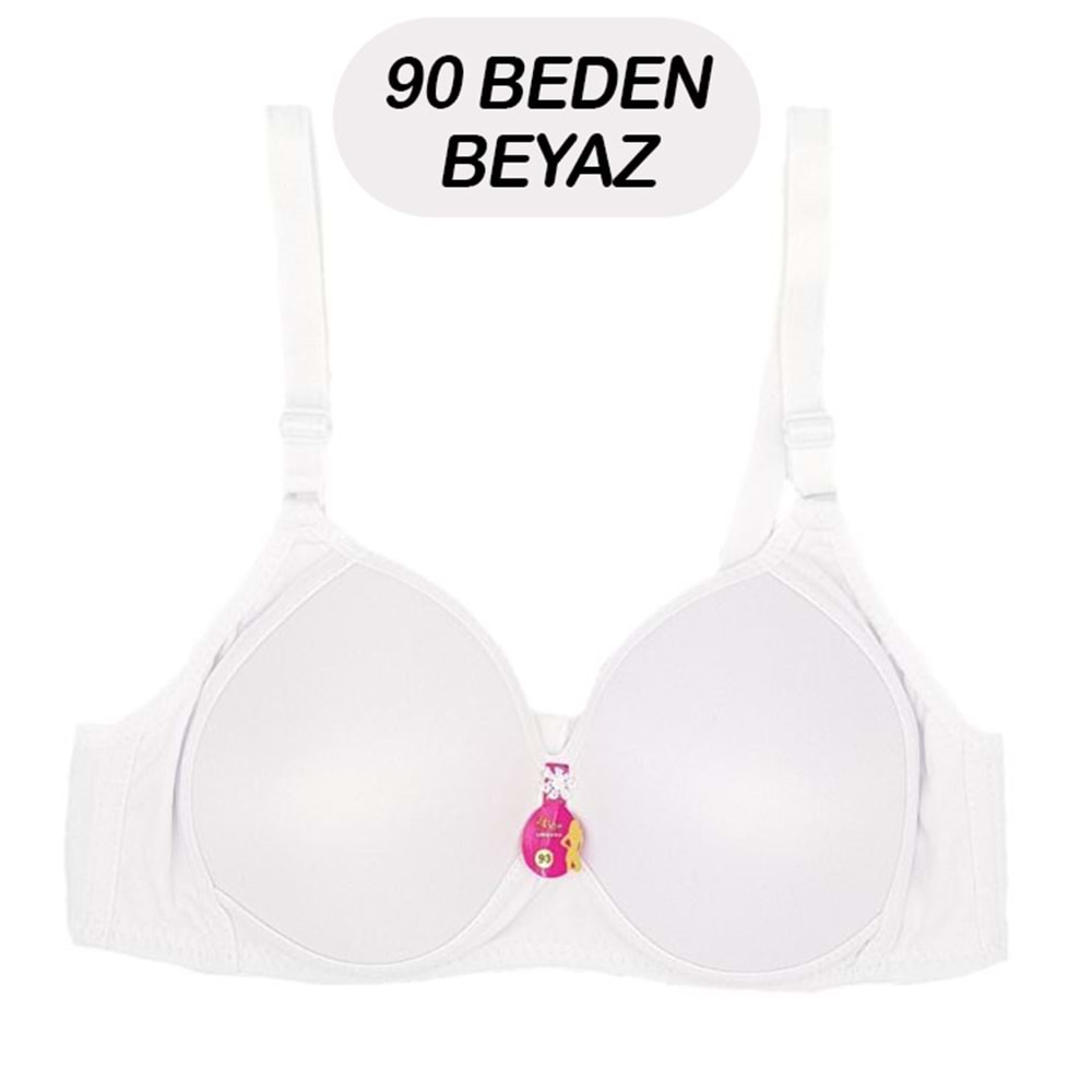 301 Liza Beyaz No: 90 Desteksiz Telsiz İçi Boş Sütyen