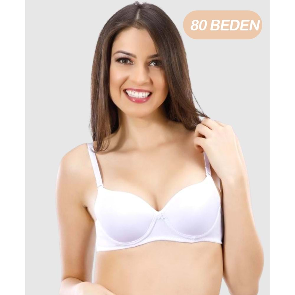 1010 Liza Beyaz No:80 Dolgulu Telli Sütyen