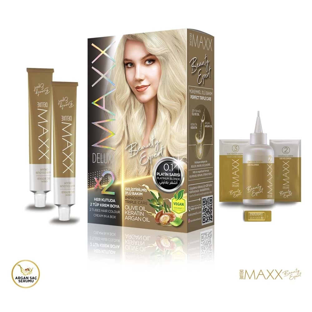 Maxx Deluxe Saç Boyası 0.1 Platin Sarısı