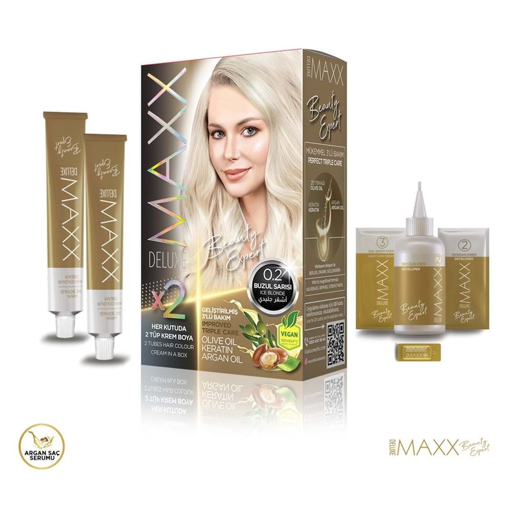 Maxx Deluxe Saç Boyası 0.2 Buzul Sarısı