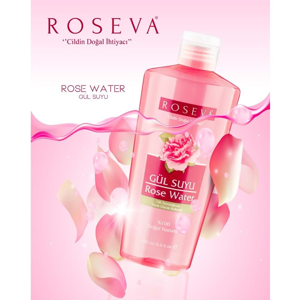 Roseva Gül Suyu Cilt Temizliği Toniği 250 Ml 12*