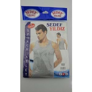 1051 Sedef Yıldızı Erkek Sporcu Atlet Gri L