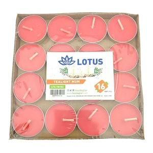 Lotus 16Lı Kırmızı Tealıght Mum Tm103