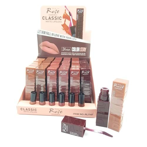 Rose Matte Lipgloss Islak Ruj Rl7147 36*