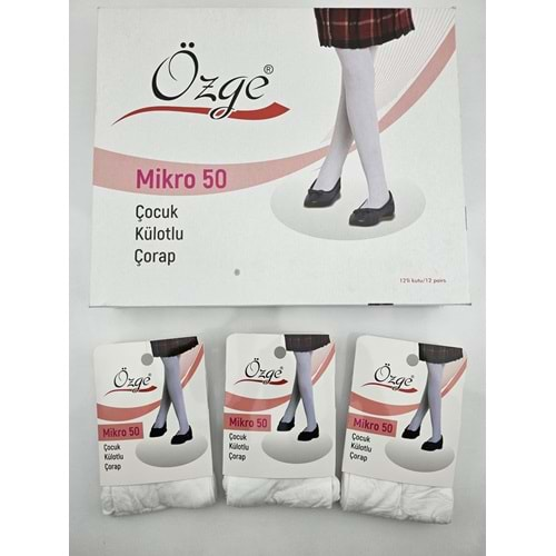 Özge Mikro 50 Çocuk Külotlu Çorap 7-10 Yaş