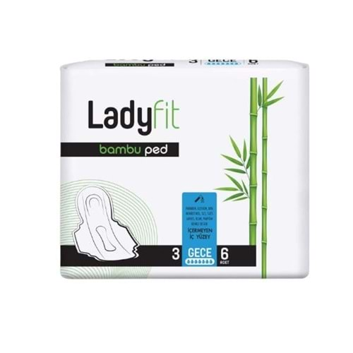 Lady Fit Bambu Ped 6Lı Gece 24*